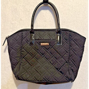 Vera Bradley Purse Tote Cotton Quilted Solid Black